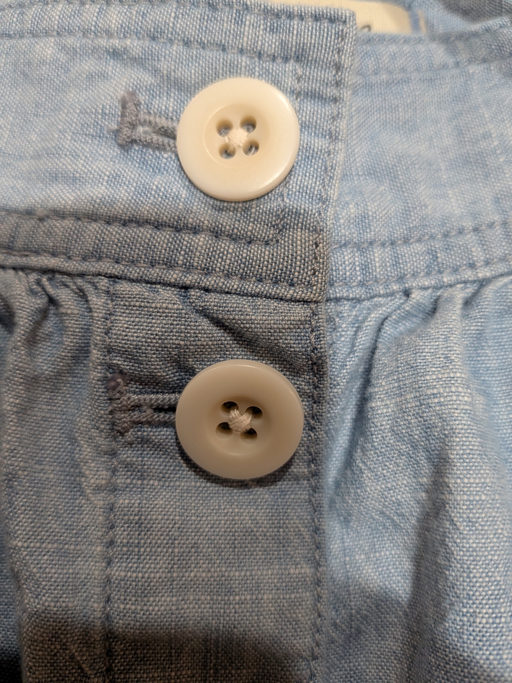 Madewell Light Blue Button Front Midi Skirt - Picture 5 of 11
